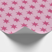 Star Pattern Trending Colors Lila roze maroon Cadeaupapier (Hoek)