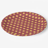 Star Pattern Trending Colors Maroon Gold Papieren Bordje (Gekanteld)