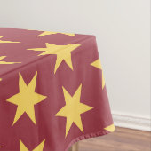 Star Pattern Trending Colors Maroon Gold Tafelkleed (Voorbeeld)