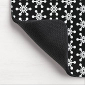 Star Pattern - White on Black Muismat (Hoek)
