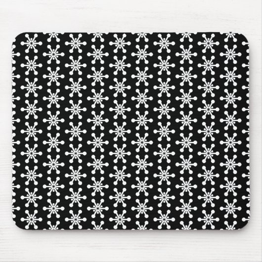 Star Pattern - White on Black Muismat (Voorkant)