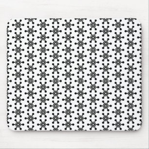 Star Pattern - Zwart op wit Muismat