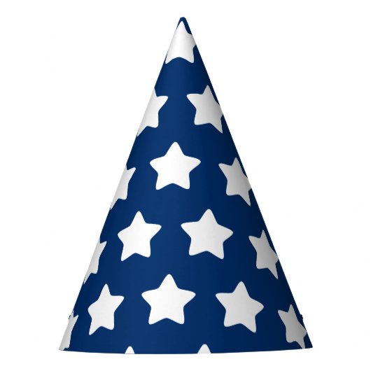 Star Patterned Blue Party Pet Feesthoedjes (Voorkant)