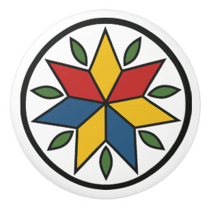 Star Pennsylvania Dutch Hex Sign Keramische Knop