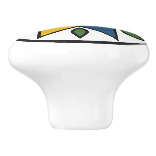 Star Pennsylvania Dutch Hex Sign Keramische Knop (Zijkant)