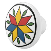Star Pennsylvania Dutch Hex Sign Keramische Knop (Rechts)