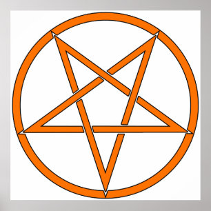 Star Pentagram vijf 5-punts symbool Classic Comic Poster