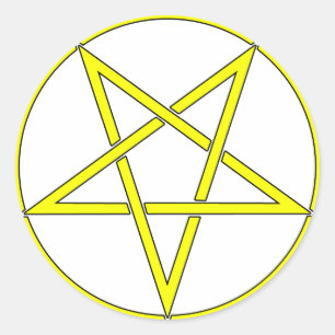Star Pentagram vijf 5-punts symbool Classic Comic Ronde Sticker