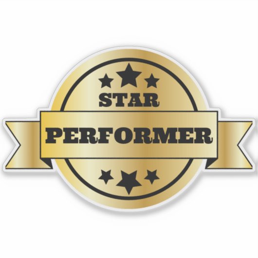 Star Performer Employee Recognition-Afstuderen Sticker (Voorkant)