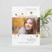 Star Photo Lijst Birthday Party Kaart (Staand voorkant)