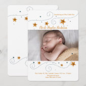 Star Photo Lijst geboorteaankondiging Kaart (Voorkant / Achterkant)