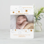 Star Photo Lijst geboorteaankondiging Kaart (Staand voorkant)