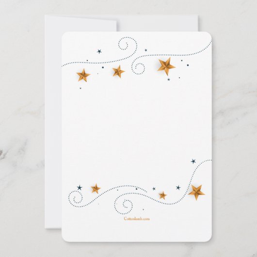Star Photo Lijst geboorteaankondiging Kaart (Achterkant)