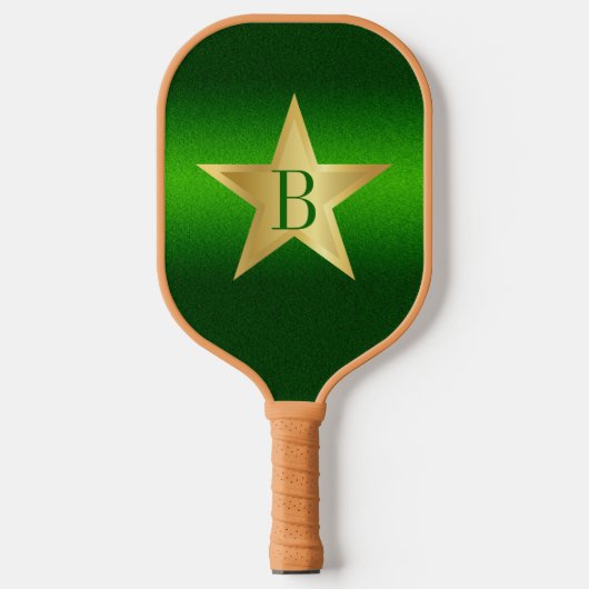 Star Pickleball Star Player Green Custom Monogram Pickleball Paddle (Voorkant)
