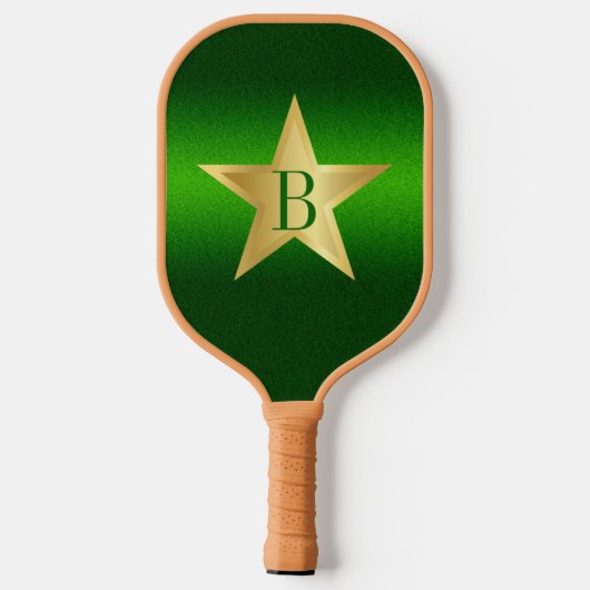 Star Pickleball Star Player Green Custom Monogram Pickleball Paddle (Achterkant)