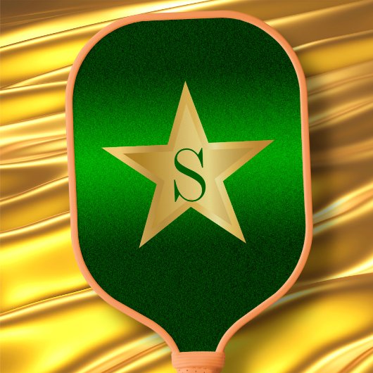 Star Pickleball Star Player Green Custom Monogram Pickleball Paddle