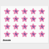 Star Pink Flower Ster Sticker (Vel)