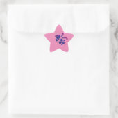Star Pink Flower Ster Sticker (Tas)