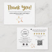 *~* STAR Pink - Logo BEDANKT QR AP8 Review Informatiekaartje (Voorkant / Achterkant)