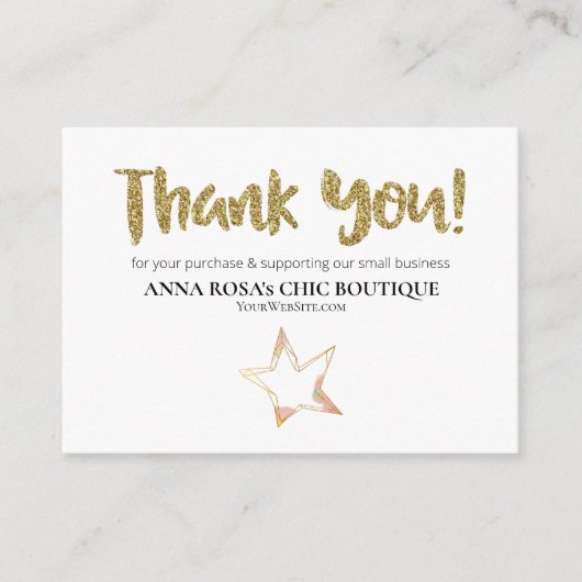 *~* STAR Pink - Logo BEDANKT QR AP8 Review Informatiekaartje (Voorkant)