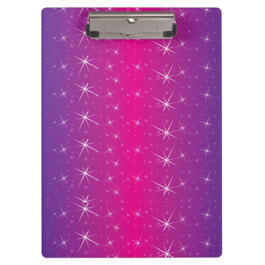 Star Pink Patroon Klembord (Voorkant)