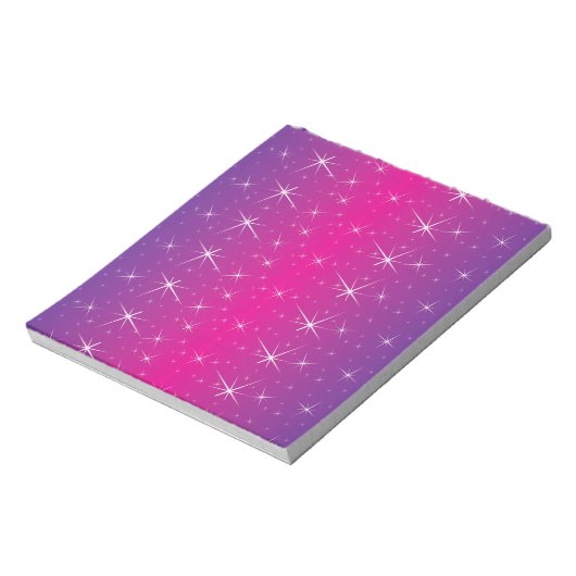 Star Pink Patroon Notitieblok (Linkerzijde)