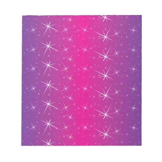 Star Pink Patroon Notitieblok (Voorkant)