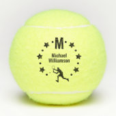 Star Player Monogrammed Tennisballen (Voorkant)