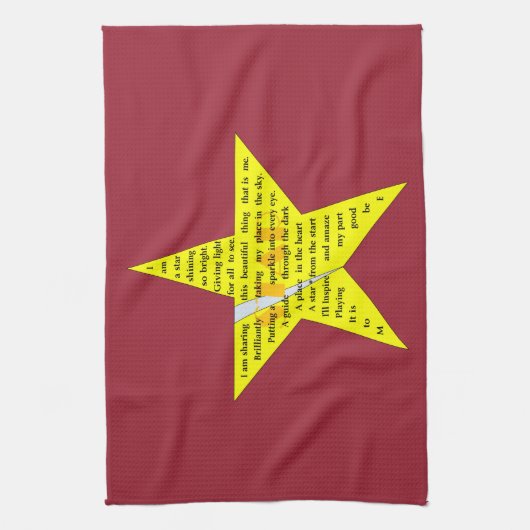 Star Poem Kitchen Towel Theedoek (Verticaal)
