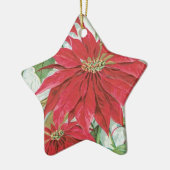  Star Poinsettia Keramisch Ornament (Links)