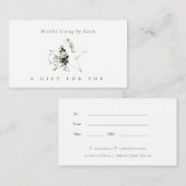 Star Poinsettia Leafy Festive Gift Certificate Visitekaartje