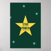 Star Power — 90s Maximalist | Retro Bedroom Art Poster (Voorkant)