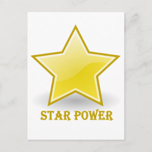 Star Power with Gold Star Briefkaart