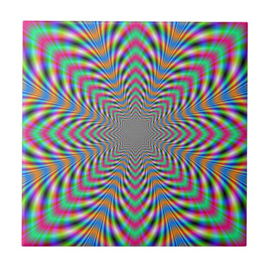 Star Psychedelic tegel Tegeltje (Voorkant)