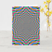 Star Psychedelic Wenskaart Kaart (Gele Bloem)