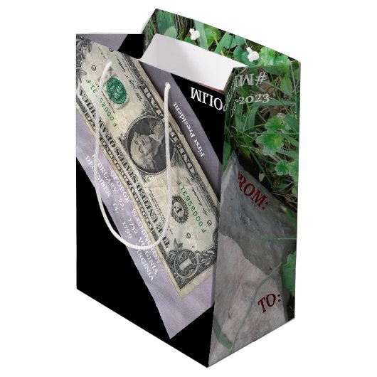 STAR QUALITY GIFT BAGS /SMALL-MEDIUM-LG-WIJNgroott Medium Cadeauzakje (Achterkant Gekanteld)