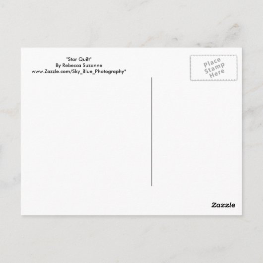 Star Quilt Briefkaart (Achterkant)