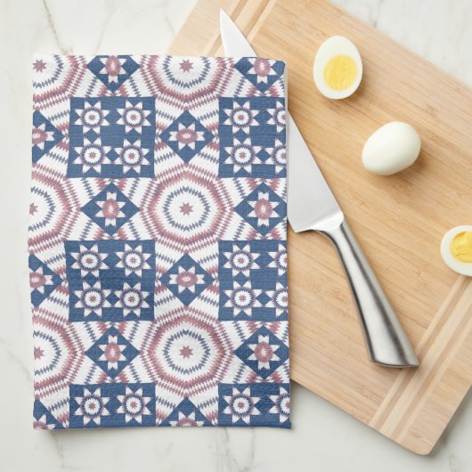 Star Quilt Style stijl keukenhanddoek (Quarter Fold)