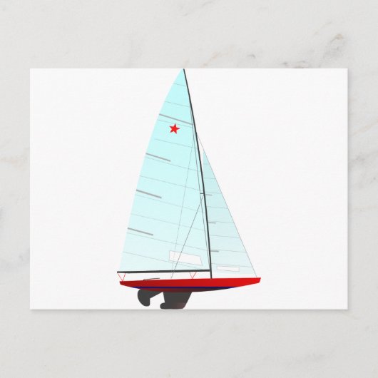 Star Racing Sailboat onedesign Olympische Klasse Briefkaart (Voorkant)