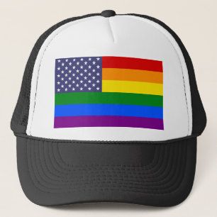 Star Rainbow American Flag Trucker Pet