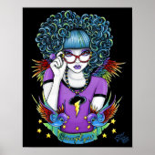 Star Rainbow Swallow Tattoo Angel Poster (Voorkant)