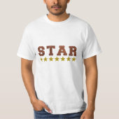 STAR Rating Funny Cute Smiley Star Design T-shirt (Voorkant)