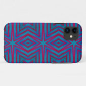 Star Red en Blue Geometric Case-Mate iPhone Case (Achterkant (horizontaal))