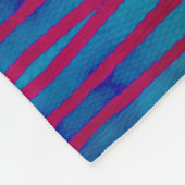 Star Red en Blue Geometric Fleece Deken (Hoek)