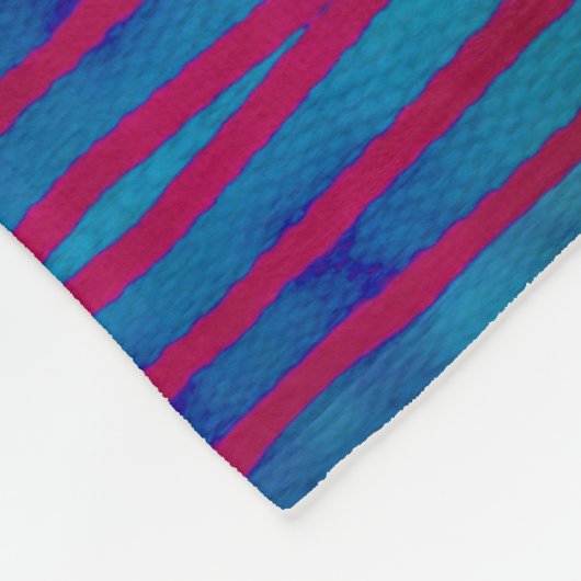 Star Red en Blue Geometric Fleece Deken (Hoek)