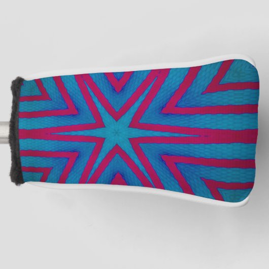 Star Red en Blue Geometric Golfheadcover (Voorkant)