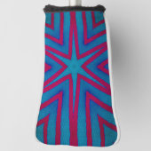 Star Red en Blue Geometric Golfheadcover (Draai 90)