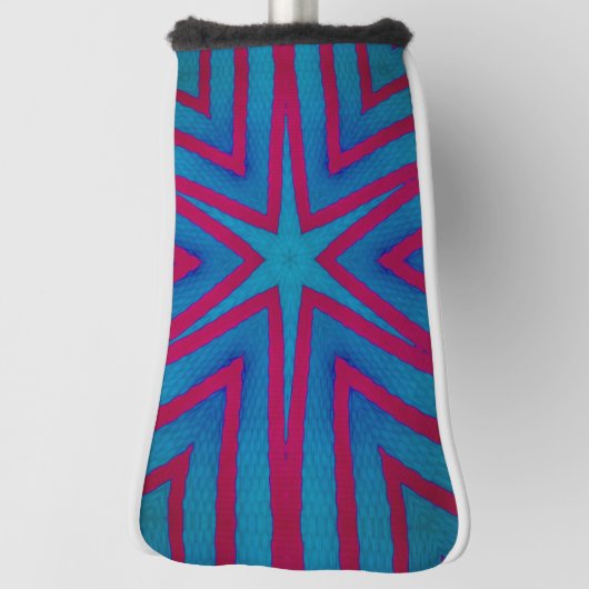Star Red en Blue Geometric Golfheadcover (Draai 90)