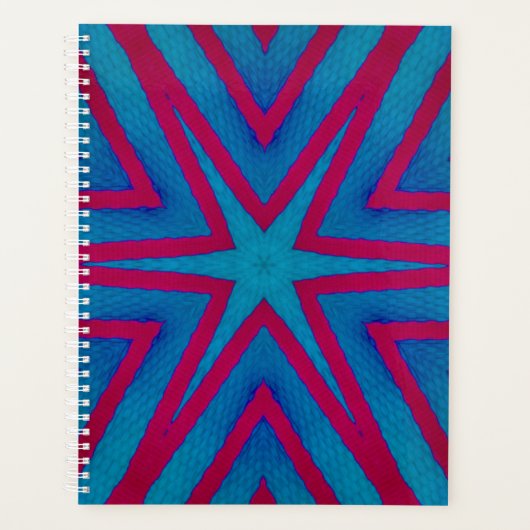 Star Red en Blue Geometric Planner (Voorkant)
