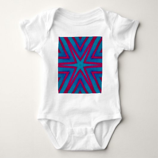 Star Red en Blue Geometric Romper (Voorkant)